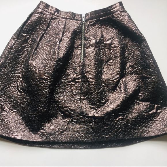 Elizabeth &James bronze brocade metallic miniskirt - Picture 2 of 6